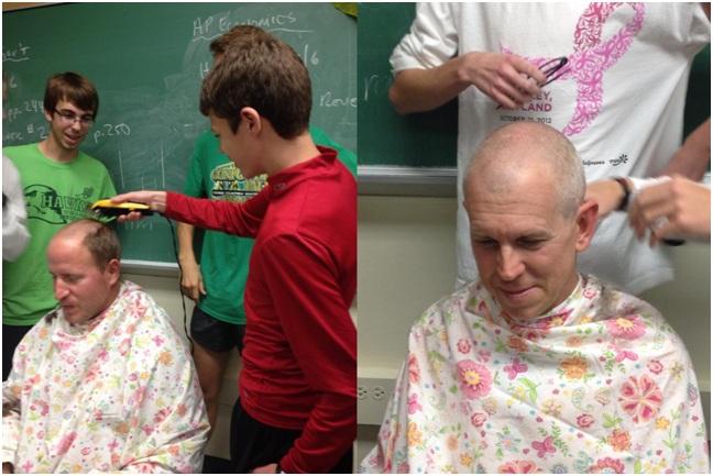 Cross Country Coaches Ed Faya and Gil Stange Receive a “Free” Hair Cut