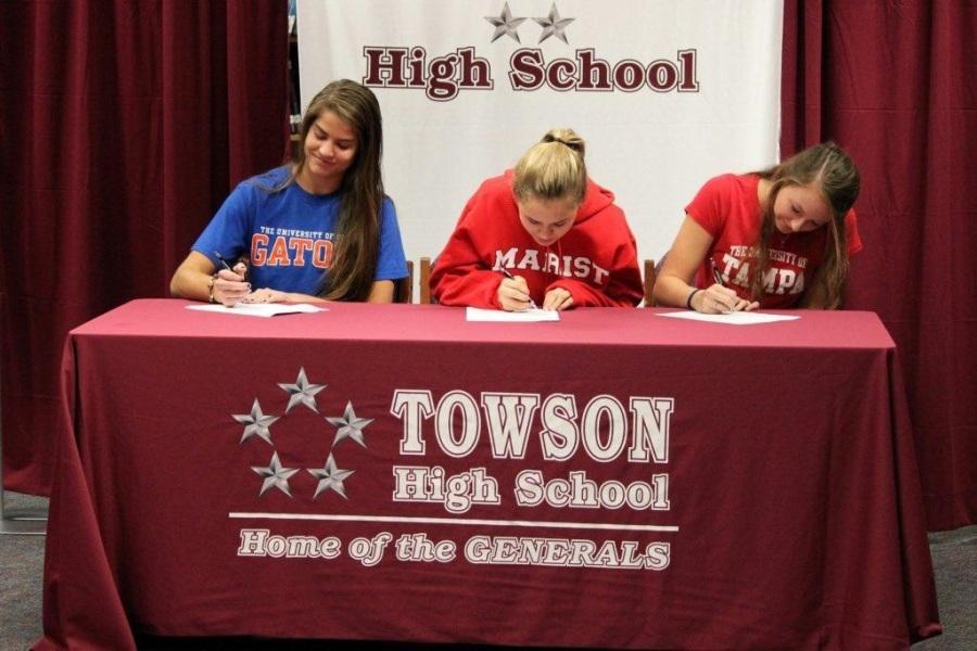 Three Seniors Sign Their Letters of Intent