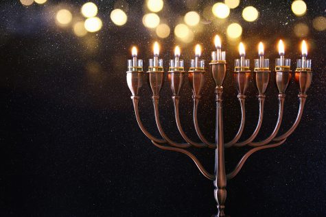 Lighting the Menorah