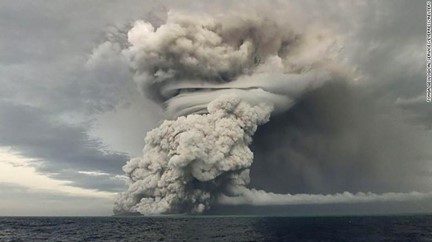 Underwater Volcano Sends Massive Tsunamis